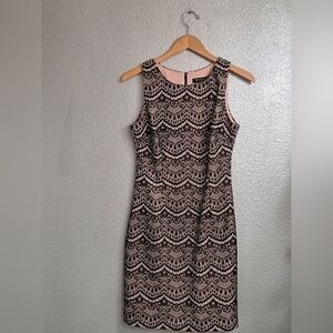 Guess Lace Overlay Sleeveless Shift Dress  Size 4